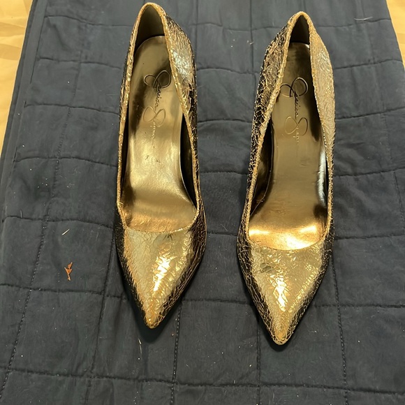 Silver Jessica Simpson heels - Picture 2 of 5